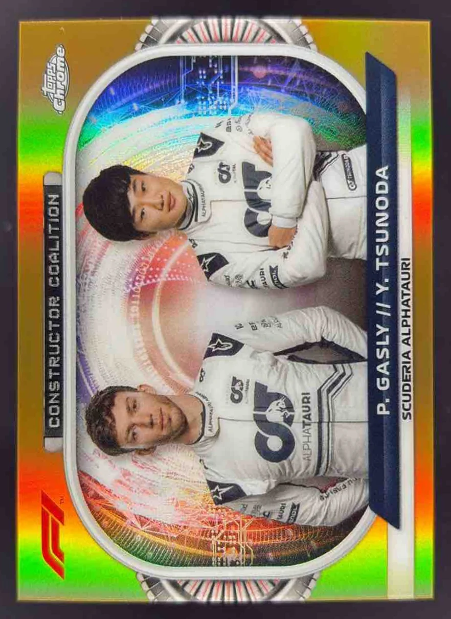 2023 Topps Chrome Formula 1 Constructor's Crest Gold Scuderia AlphaTauri /50