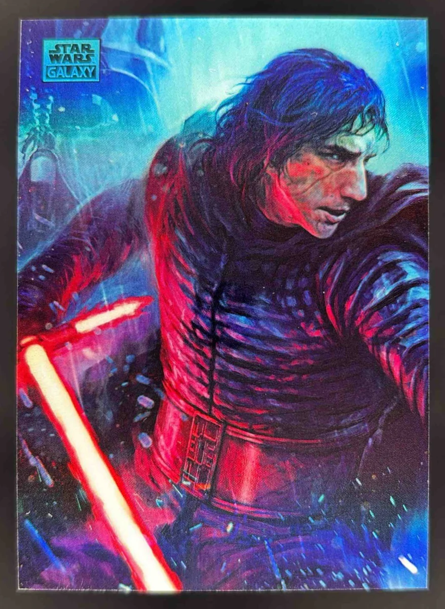 2024 Topps Chrome Star Wars Galaxy Aqua Refractor #71 The Duel: Kylo Ren /199