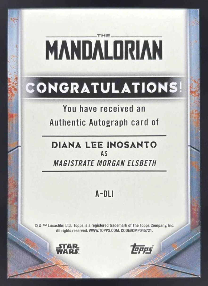 Topps Chrome Star Wars The Mandalorian Beskar Diana Lee Inosanto Auto - Image 2