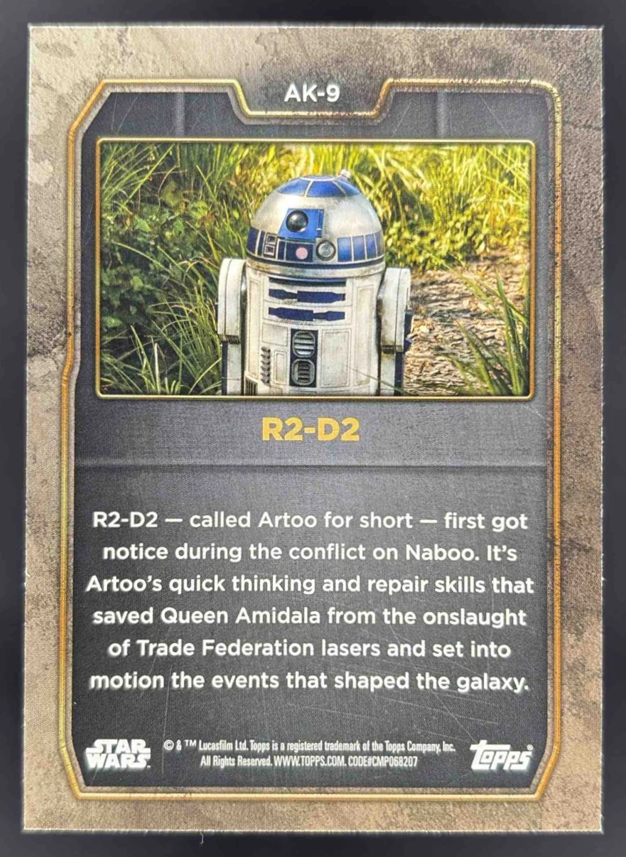 2023 Topps Star Wars AKA #AK-9 Artoo - Image 2