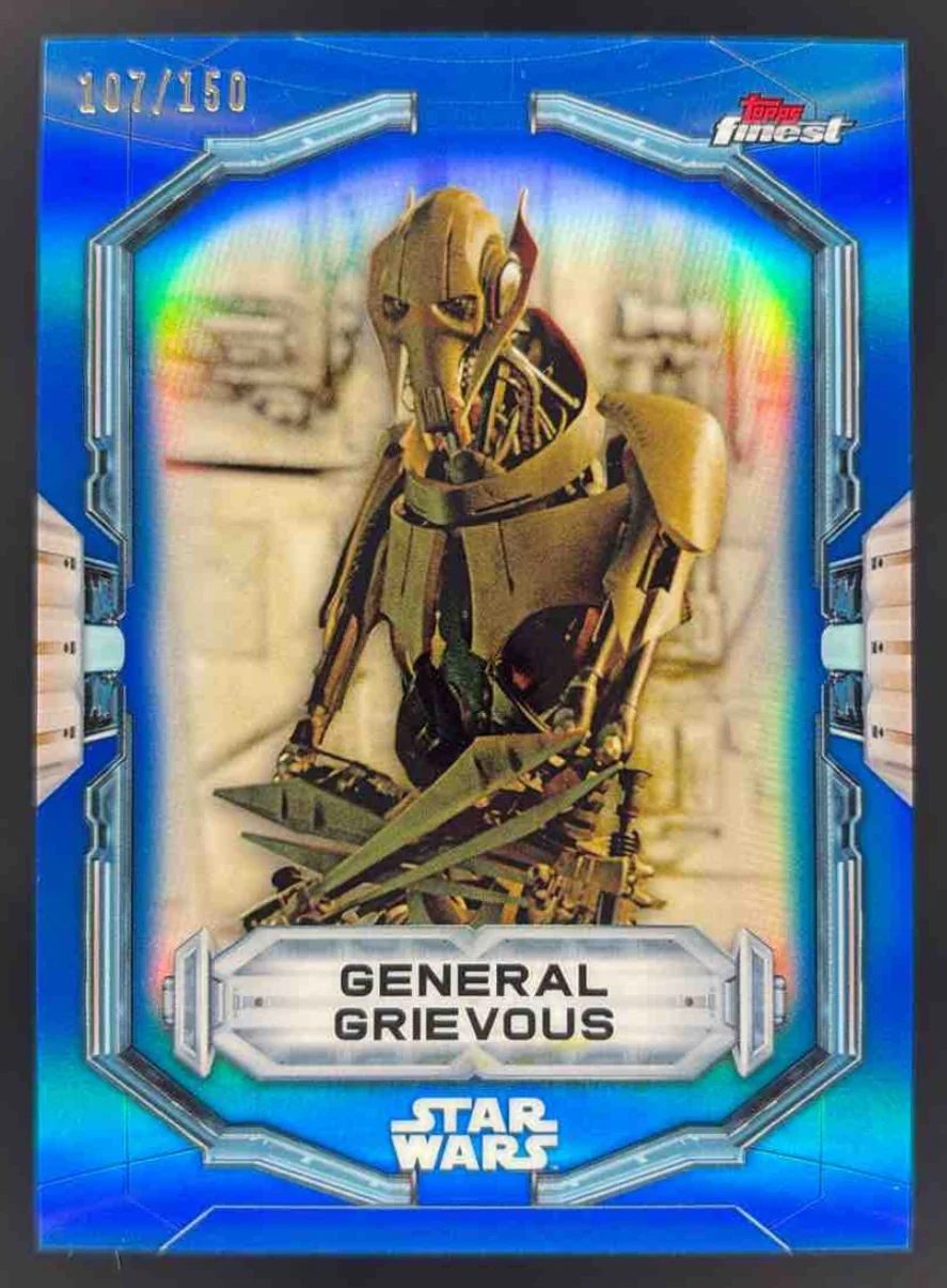2022 Topps Finest Star Wars Blue #40 General Grievous /150