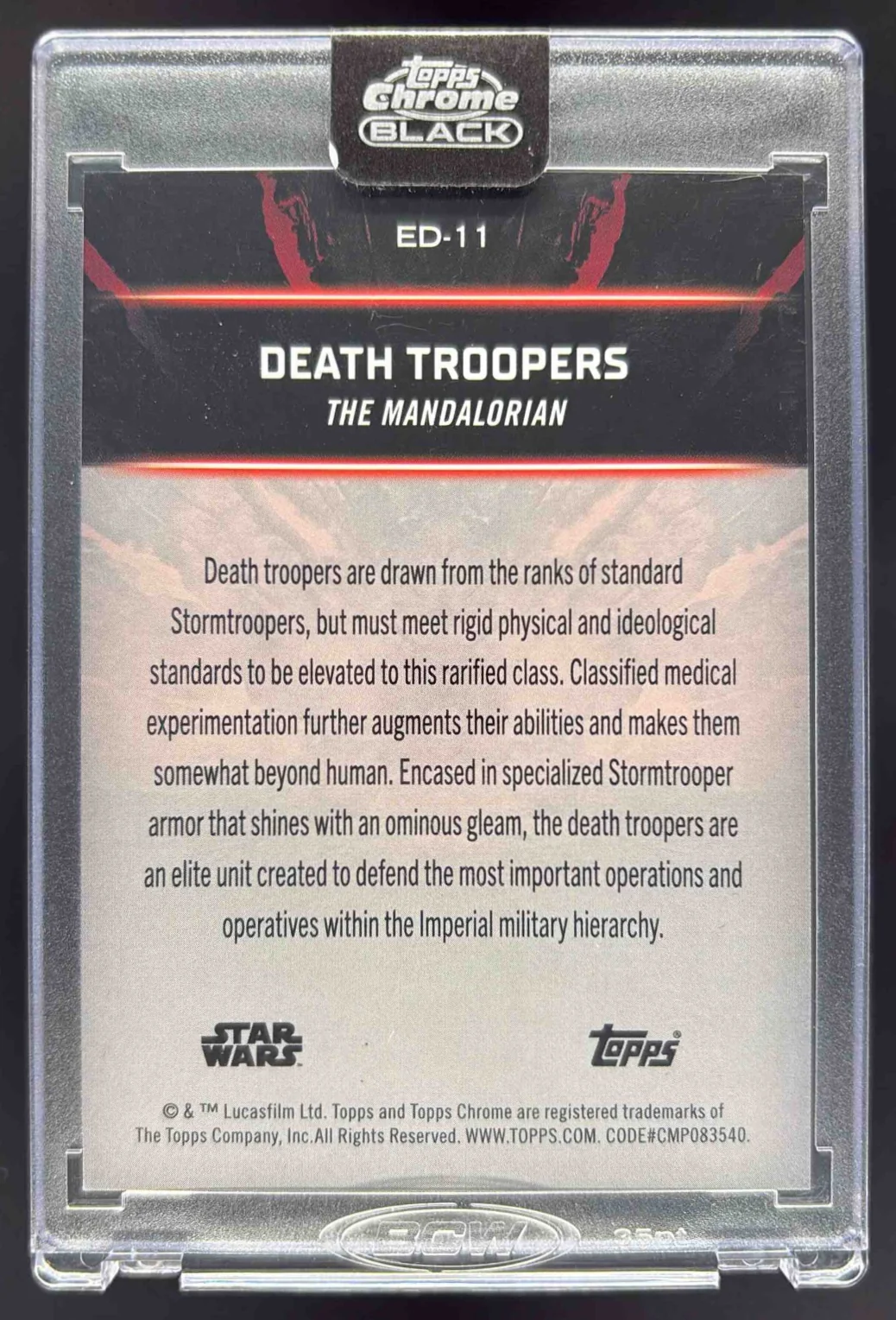 2024 Topps Chrome Black Star Wars Embrace The Darkside #ED-11 Death Troopers - Image 2