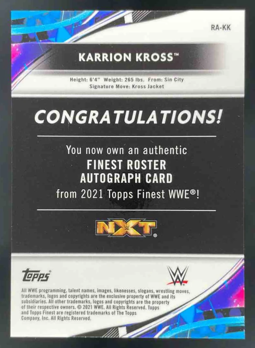 2021 Topps Finest WWE Superstar Autographs #RA-KK Karrion Kross Auto - Image 2
