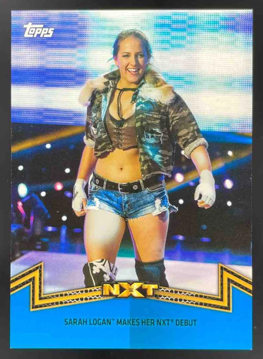 2018 Topps WWE Women's Memorable Matches and Moments Blue #NXT-8 Sarah Logan /25