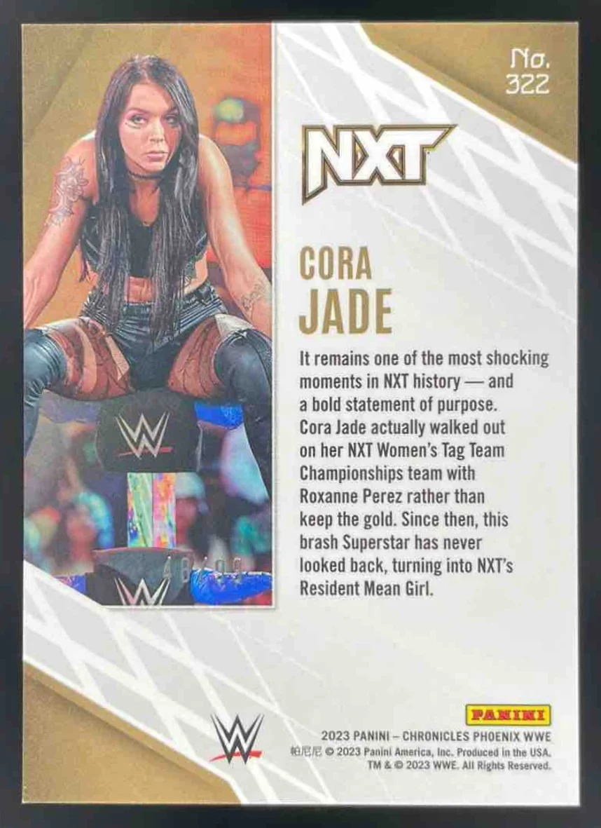2023 Panini Chronicles WWE Blue #322 Cora Jade Phoenix /99 - Image 2