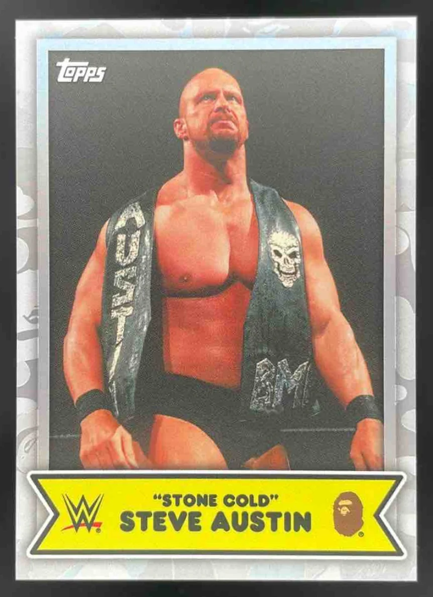 2025 Topps WWE x Bape White Camo #6 Stone Cold Steve Austin
