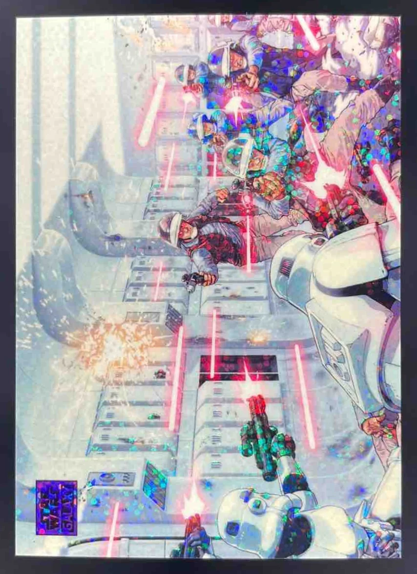 2025 Topps Chrome Star Wars Galaxy Purple Speckle #96 Boarding Party /125