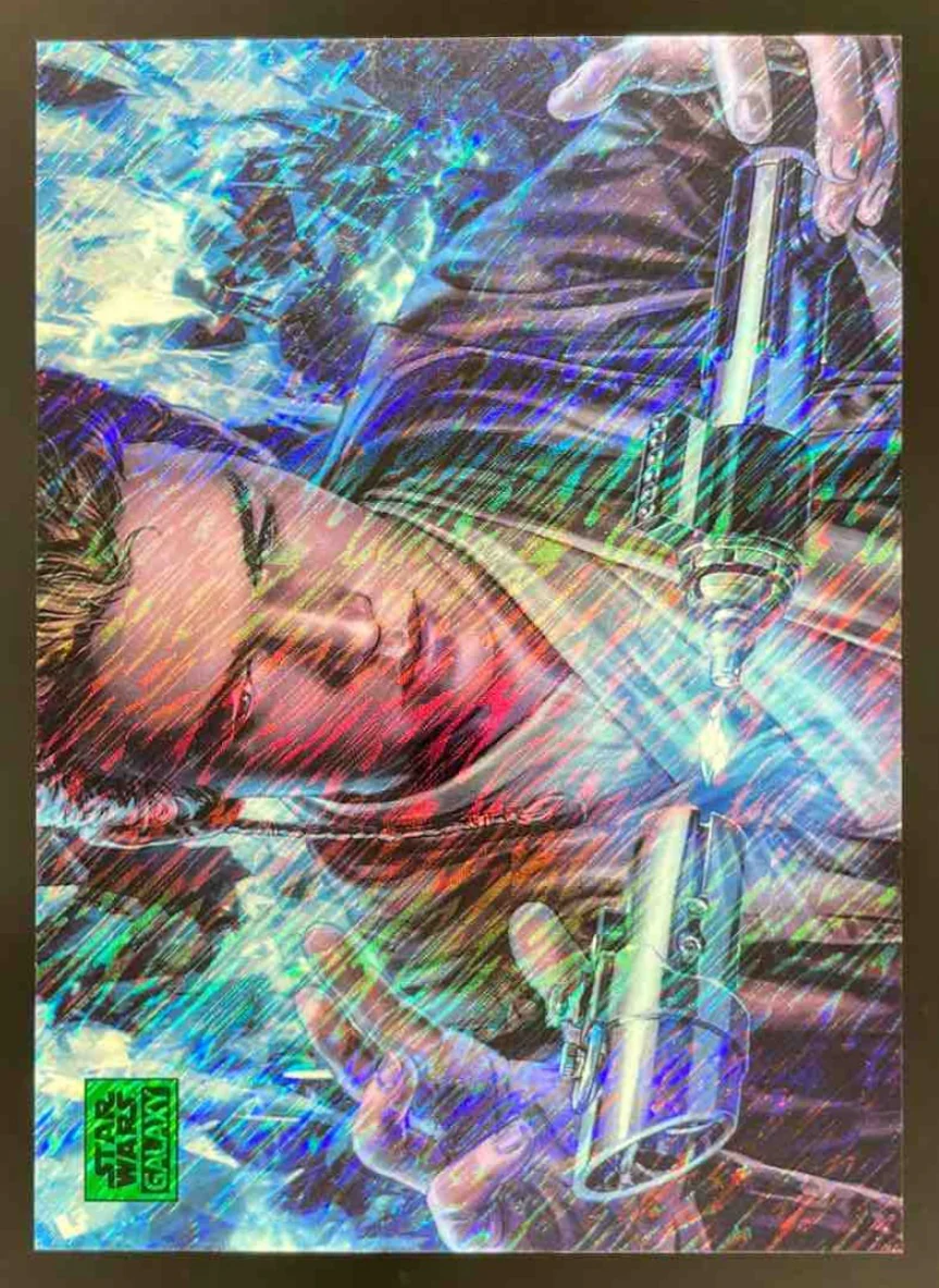 2025 Topps Chrome Star Wars Galaxy Green Shimmer #63 The Kyber Crystal /199