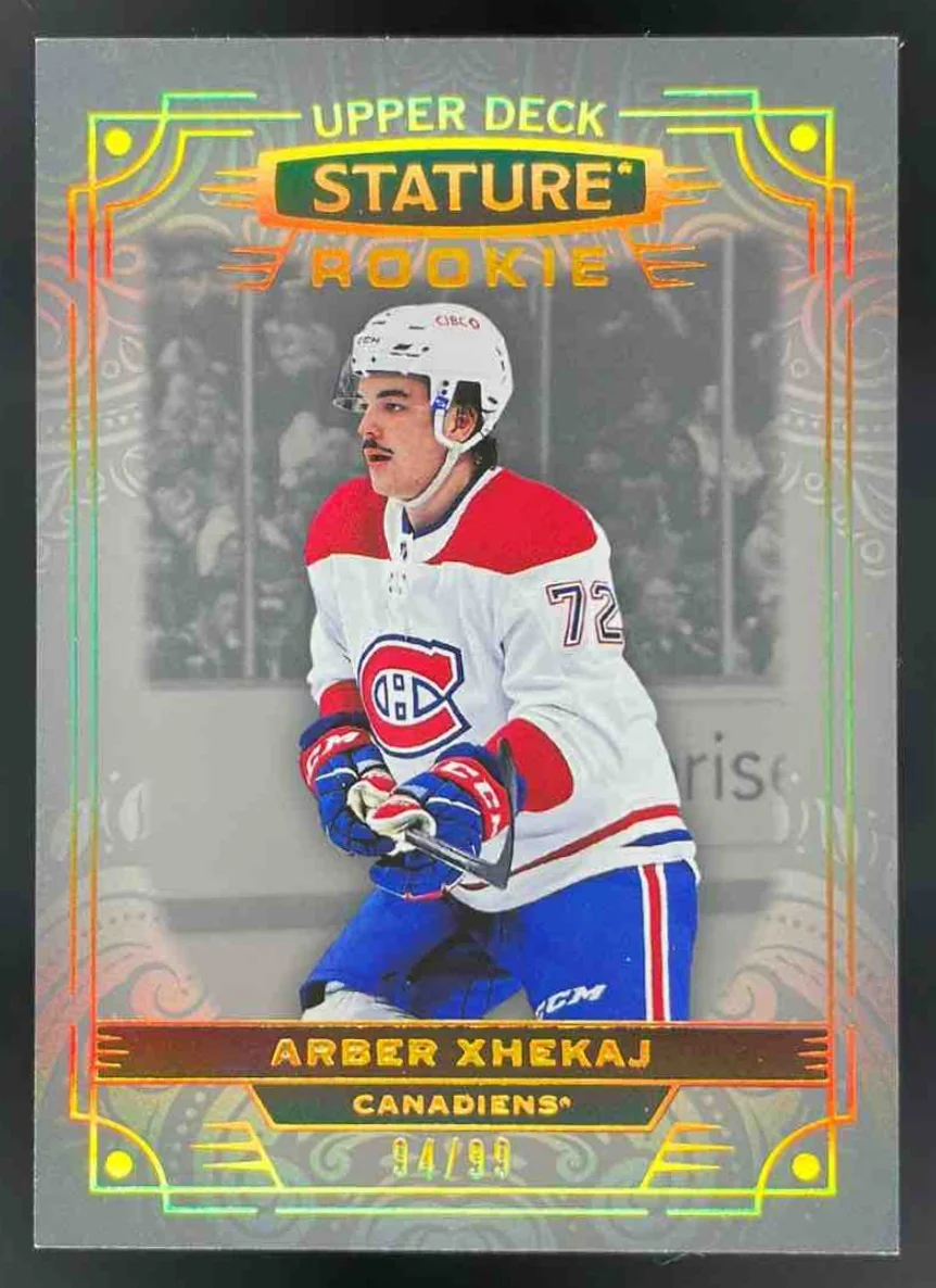 2022-23 Upper Deck Stature Photo Variant #187 Arber Xhekaj RC /99