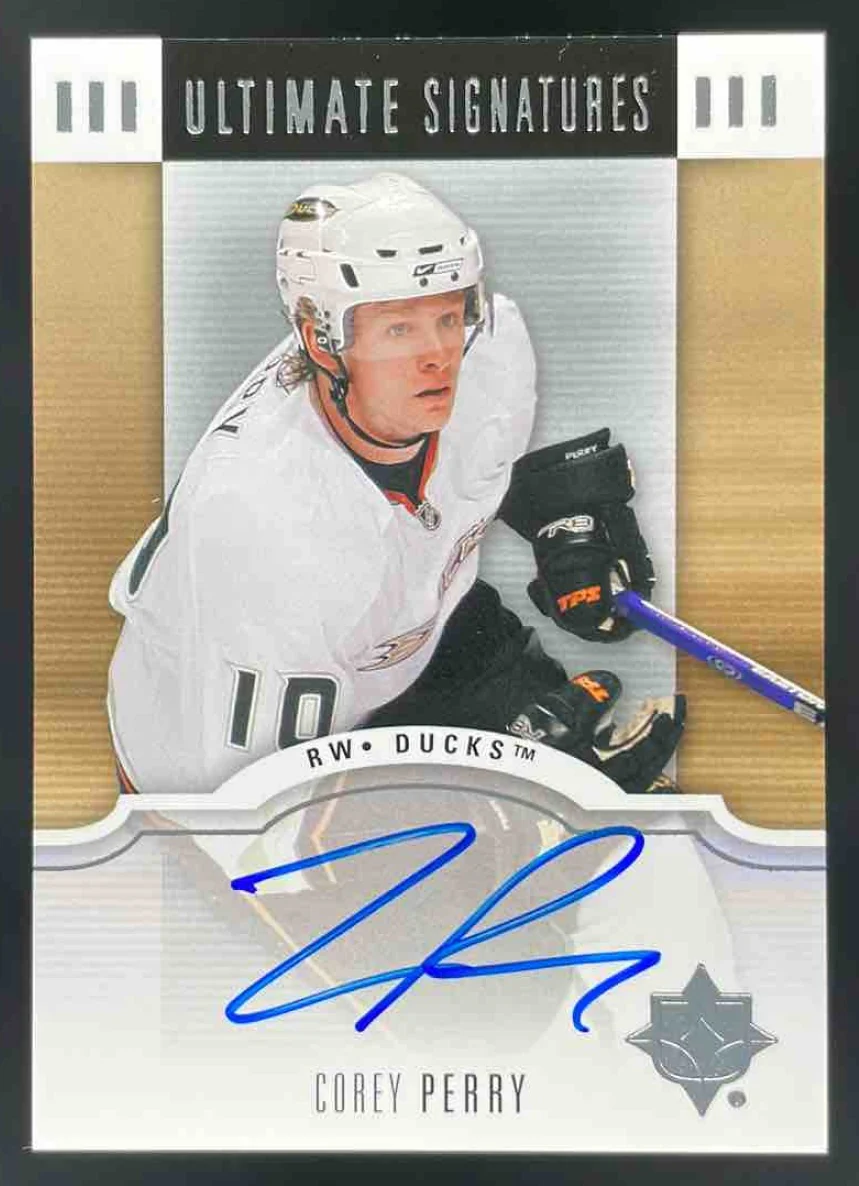 2007 Ultimate Collection Ultimate Signatures #US-PE Corey Perry Autograph Auto