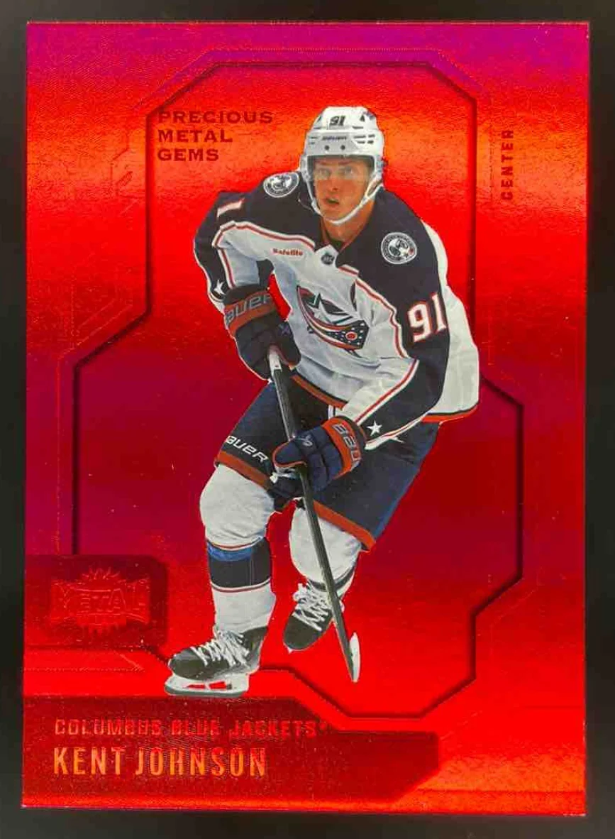 2024 Skybox Metal Universe Red Precious Metal Gems #82 Kent Johnson /100