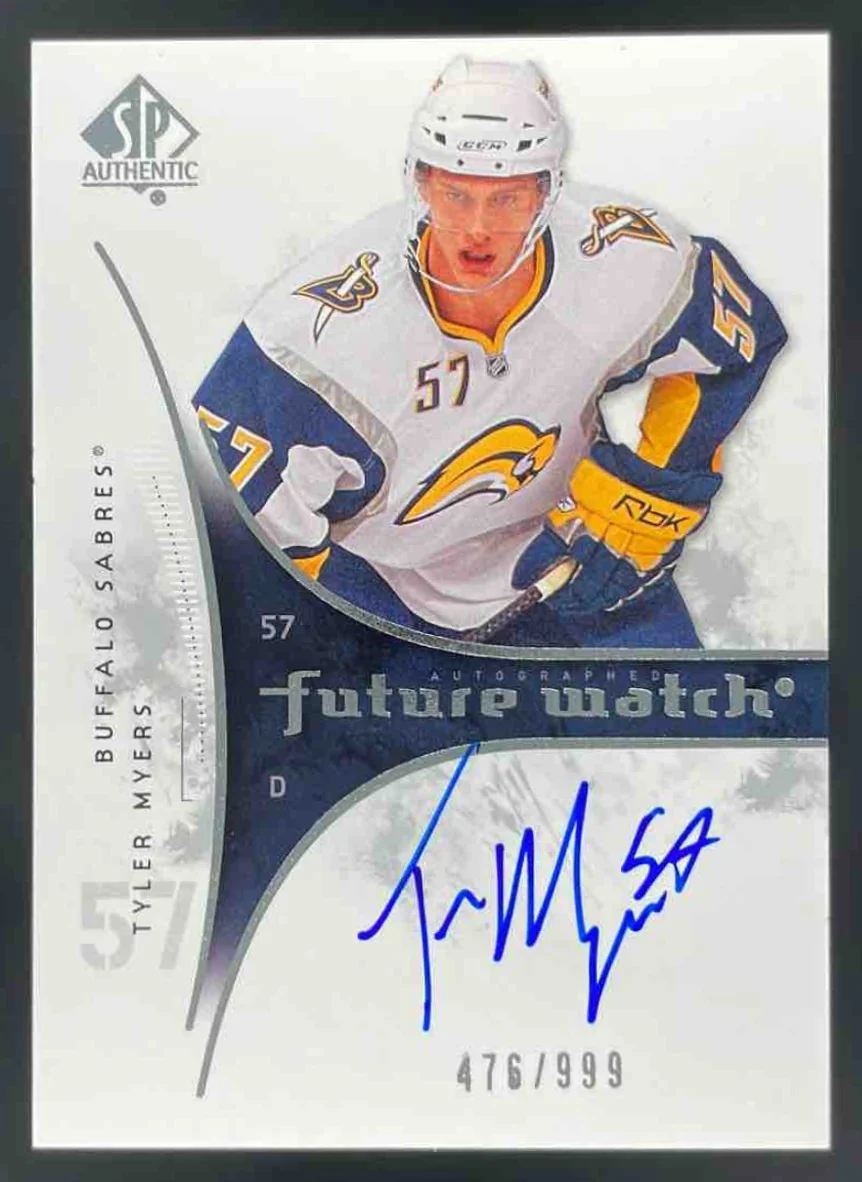 2009-10 SP Authentic #211 Tyler Myers Autograph RC Future Watch Auto /999
