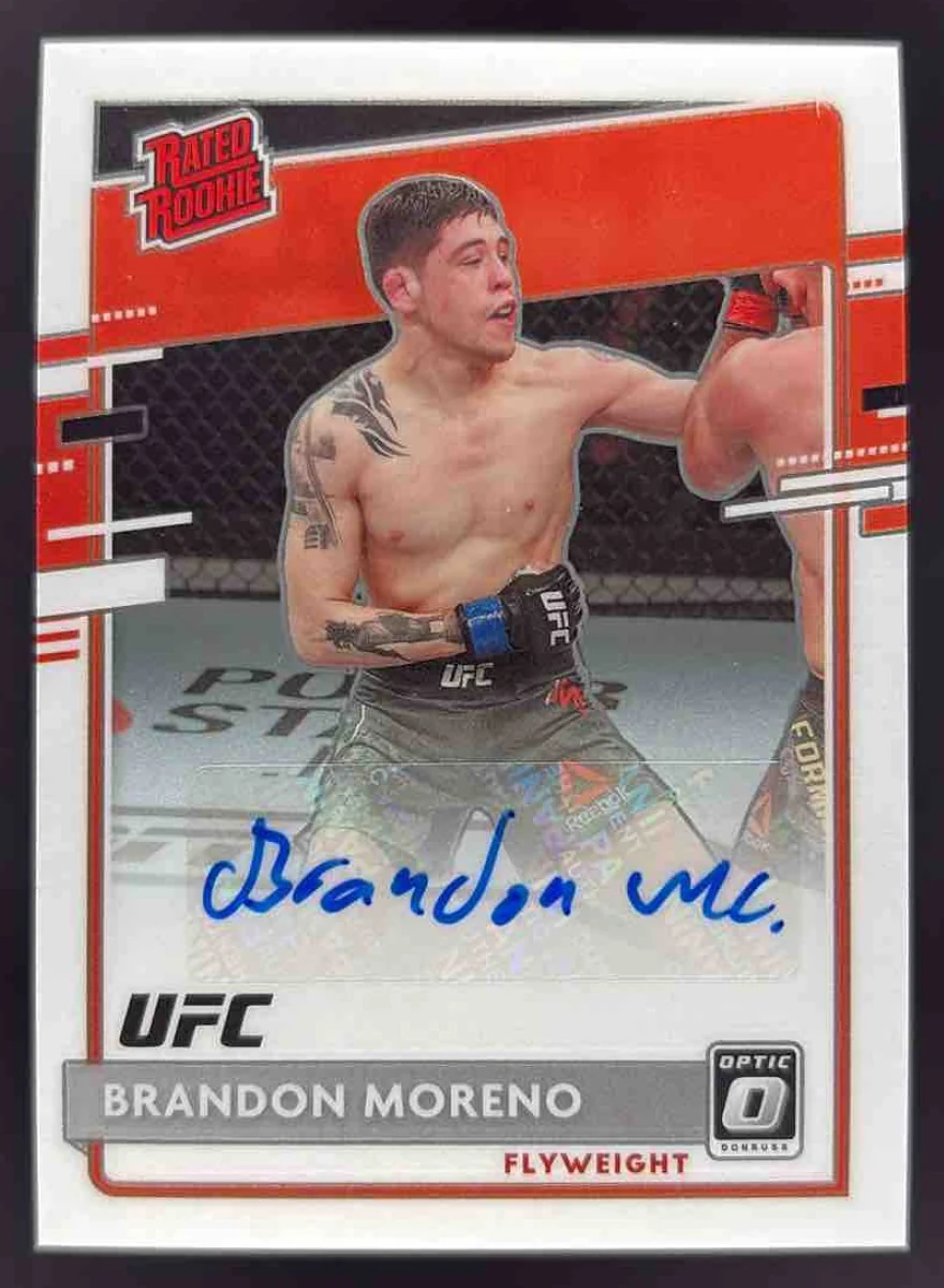 2021 Panini Chronicles UFC Optic Rated Rookies #RR-BMR Brandon Moreno RC Auto