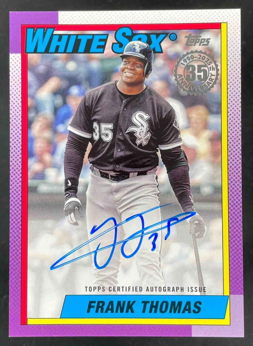 2025 Topps Update 1990 Topps Autographs #90AU-FT Frank Thomas Auto