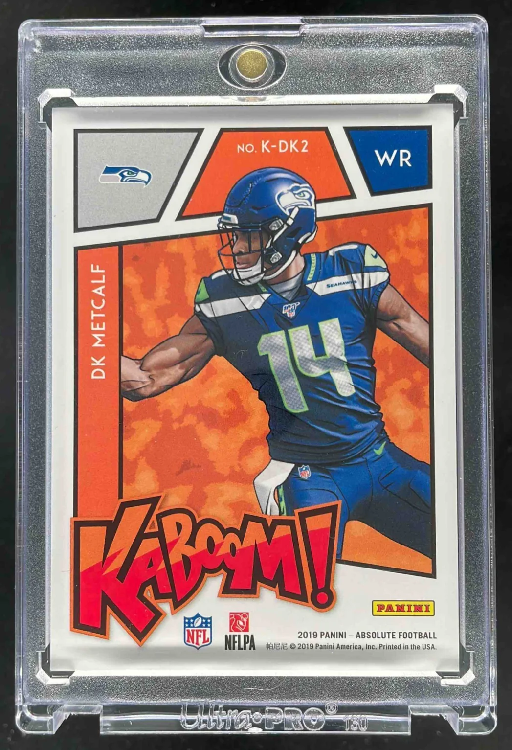 2019 Panini Absolute Kaboom SSP #K-DK2 DK Metcalf RC - Image 2