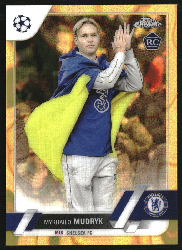 2022 Topps Chrome UEFA Club Competitions Gold Lava Refractors Mykhailo Mudryk RC
