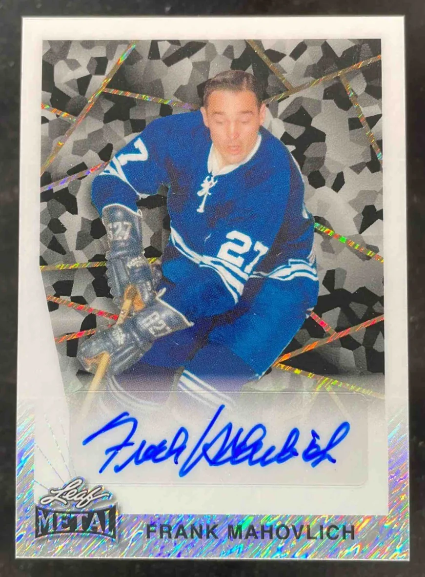 2024 Leaf Collective 1990 Leaf Auto White Shimmer Frank Mahovlich Auto 1/1