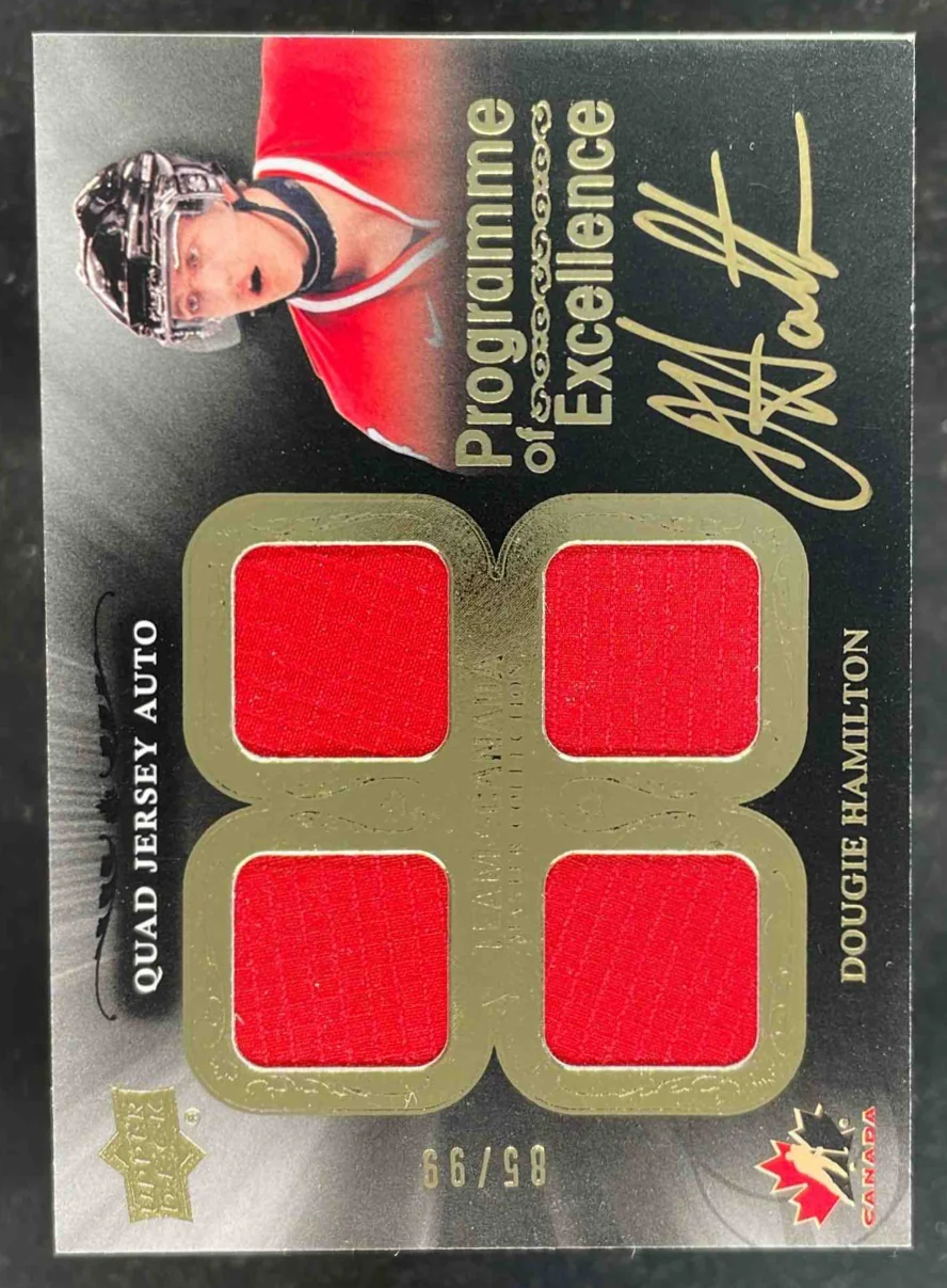 2015-16 Upper Deck Team Canada Master Quad Jersey Quinton Howden Auto /99