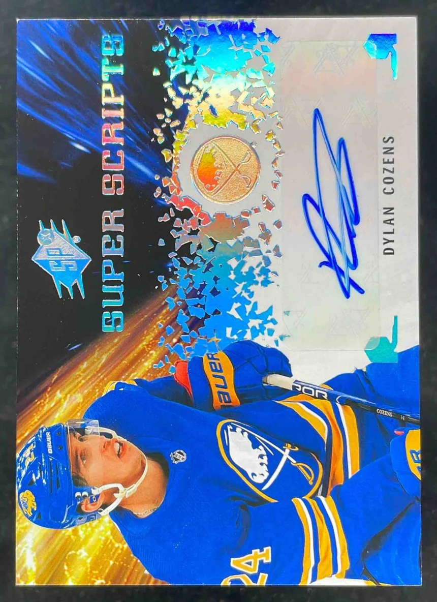 2021-22 SPx Superscripts #SSDC Dylan Cozens Auto