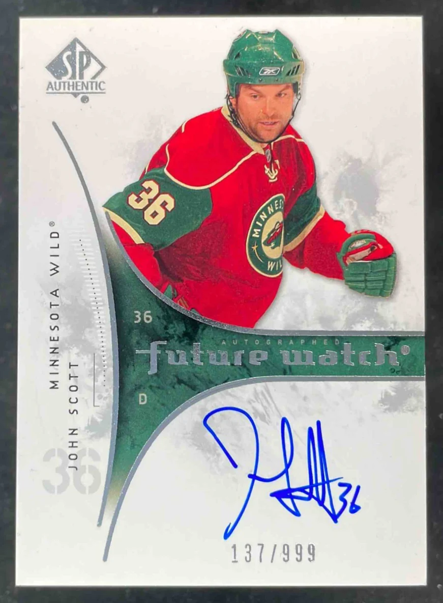 2009-10 SP Authentic #225 John Scott Autograph RC Future Watch Auto /999