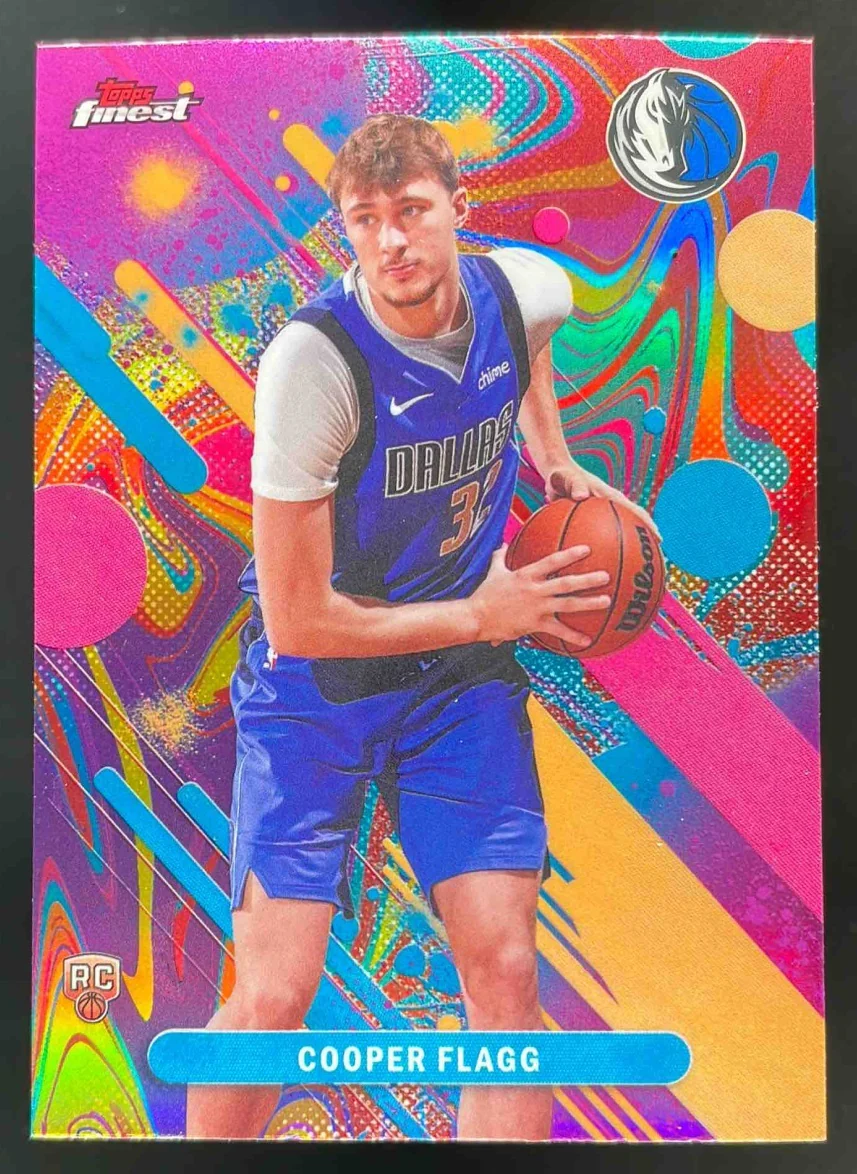 2025-26 Topps Finest Common Oil Spill Refractor #1 Cooper Flagg RC