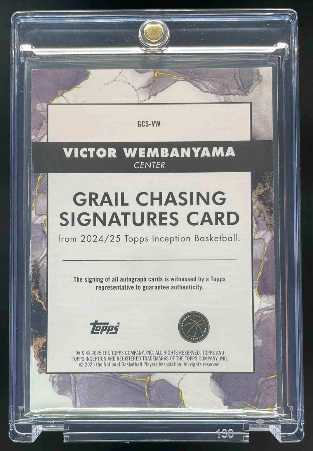 2024-25 Topps Inception Grail Chasing Blue #GCS-VW Victor Wembanyama Auto /25 - Image 2