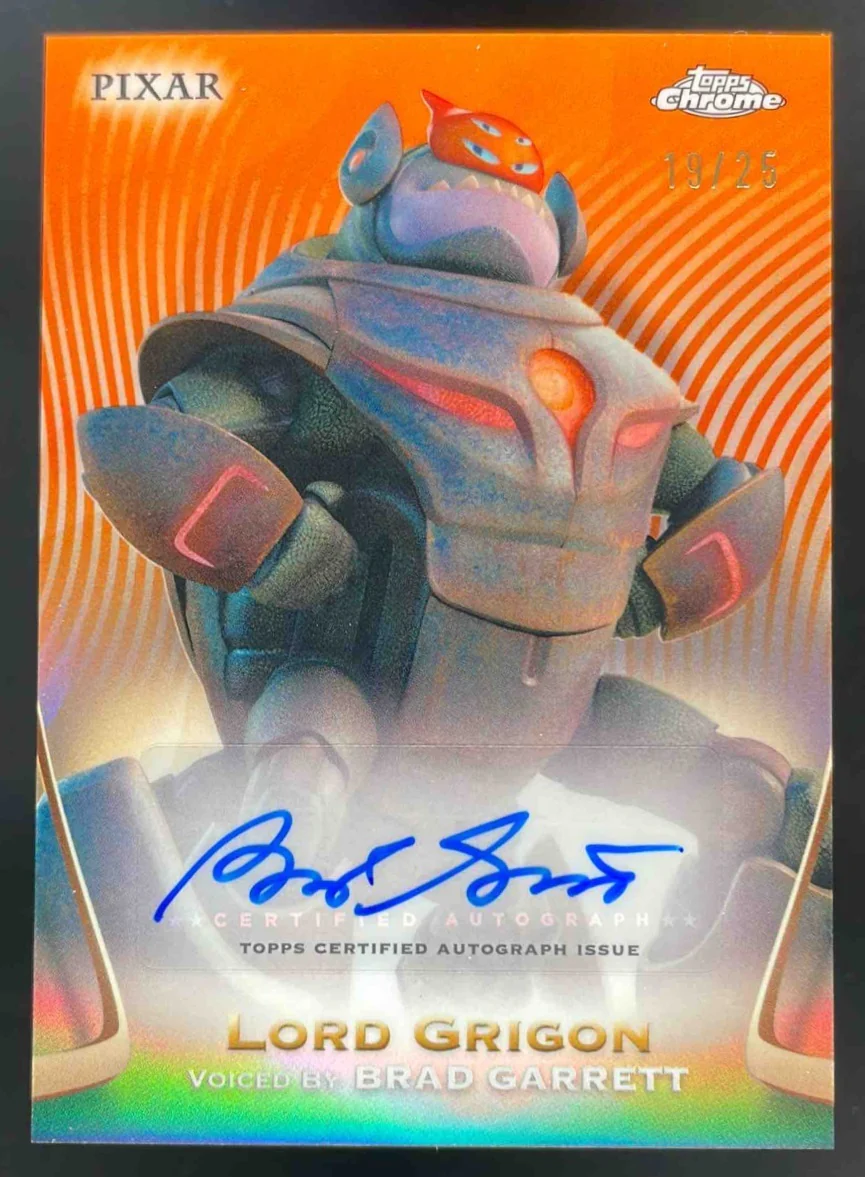 2025 Topps Chrome Disney Authentic Orange Refractor #AA-BG Brad Garrett Auto /25