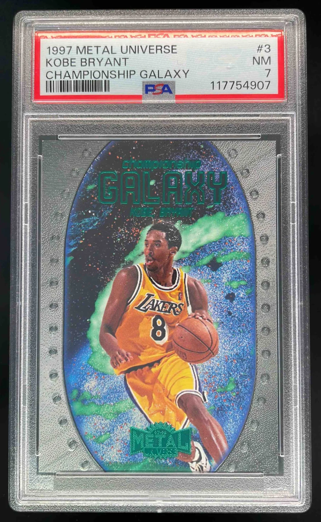 1997-98 Skybox Metal Universe Championship Galaxy #3 CG Kobe Bryant PSA 7