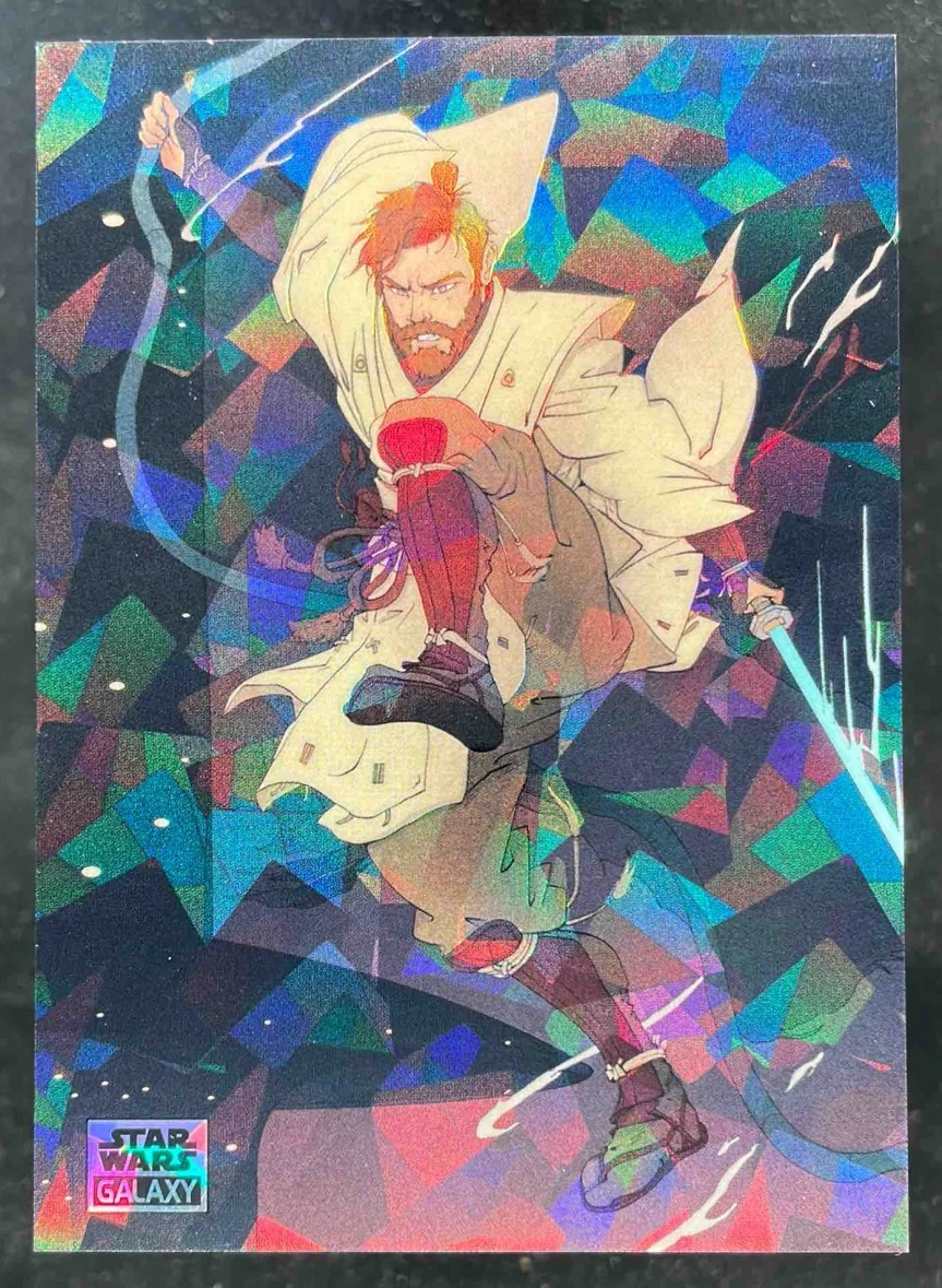 2025 Topps Chrome Star Wars Galaxy Duel Mustafar Atomic A Swinging Joust /150