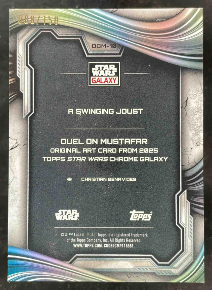 2025 Topps Chrome Star Wars Galaxy Duel Mustafar Atomic A Swinging Joust /150 - Image 2