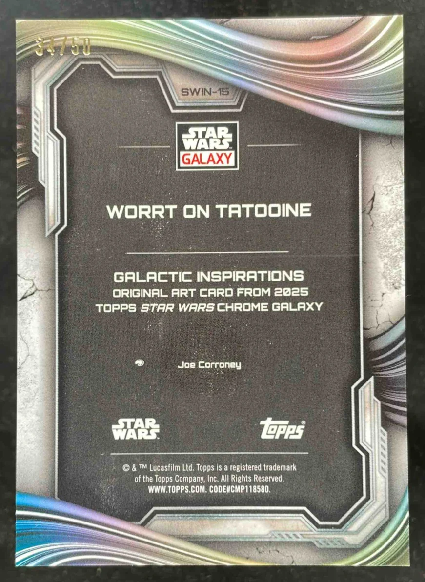 2025 Topps Chrome Star Wars Galactic Inspirations Mojo Worrt On Tatooine /50 - Image 2