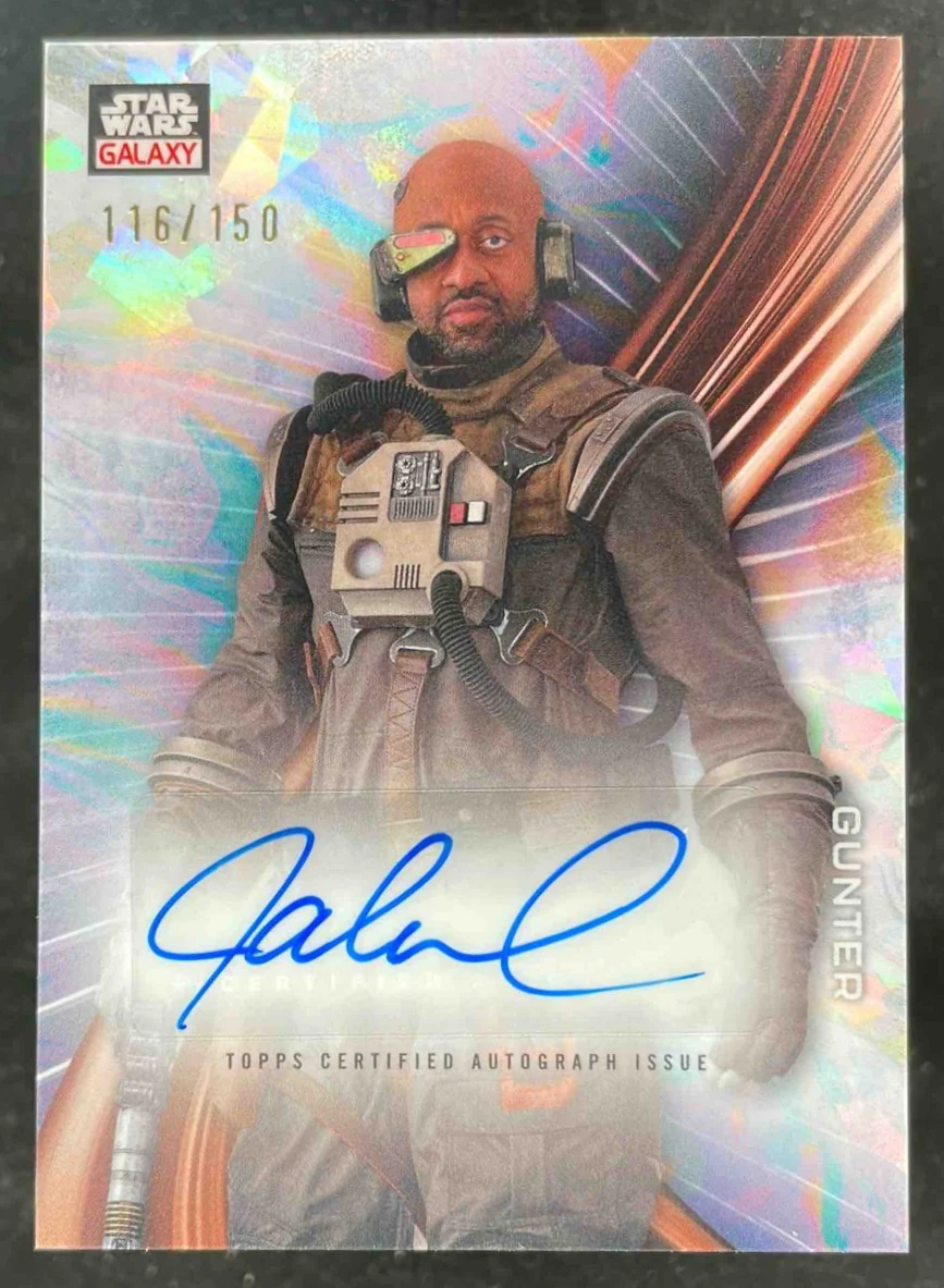 2025 Topps Chrome Star Wars Galaxy Atomic Jaleel White as Gunter Auto /150