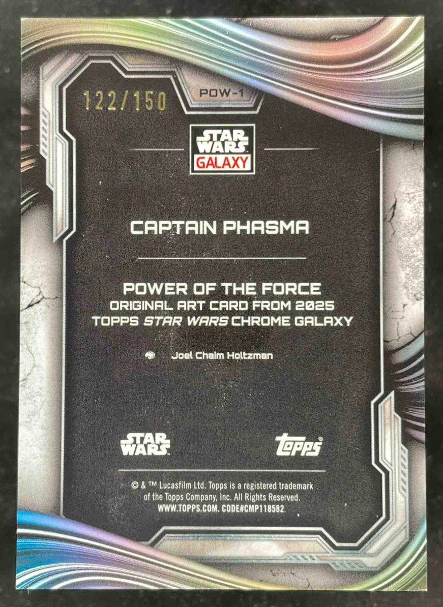 2025 Topps Chrome Star Wars Galaxy Power of the Force Atomic Captain Phasma /150 - Image 2