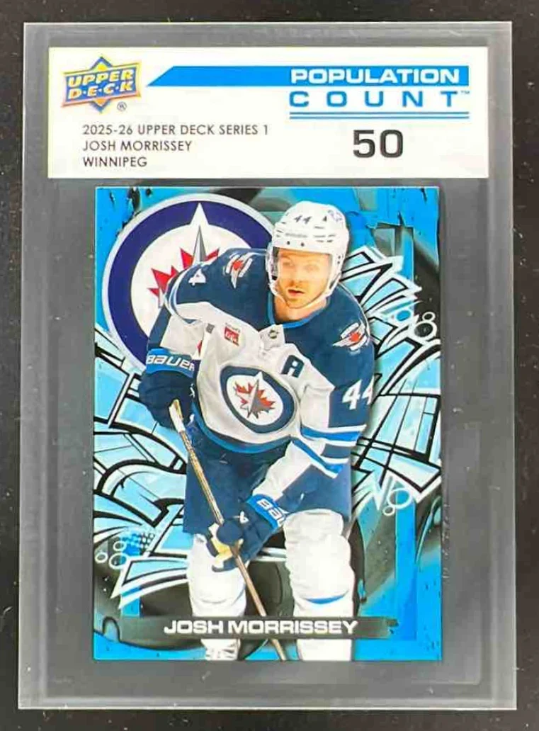 2025 Upper Deck Series 1 Population Count 50 #PC-12 Josh Morrissey