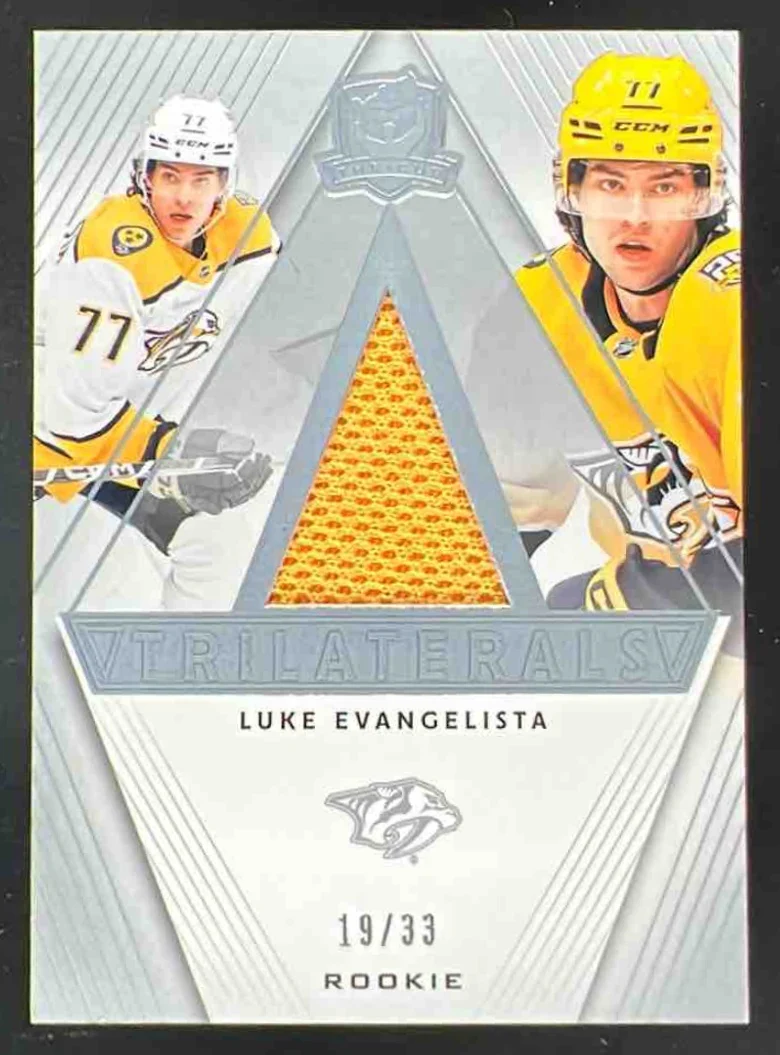 2023-24 Upper Deck The Cup Trilaterals Jersey #TL-LE Luke Evangelista /33