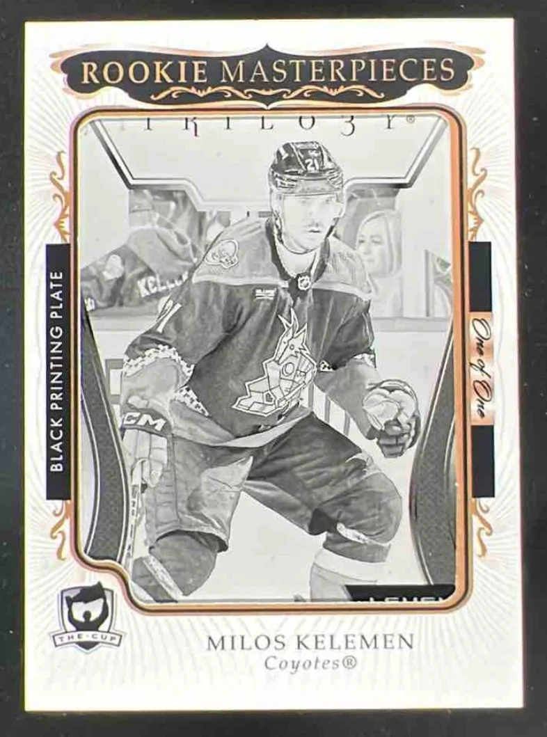 2023 The Cup Rookie Masterpiece Printing Plates Trilogy Black Milos Kelemen 1/1