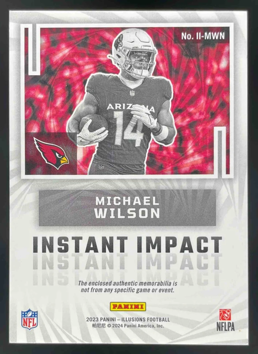 2023 Panini Illusions Instant Impact Green #II-MWN Michael Wilson RC /10 - Image 2