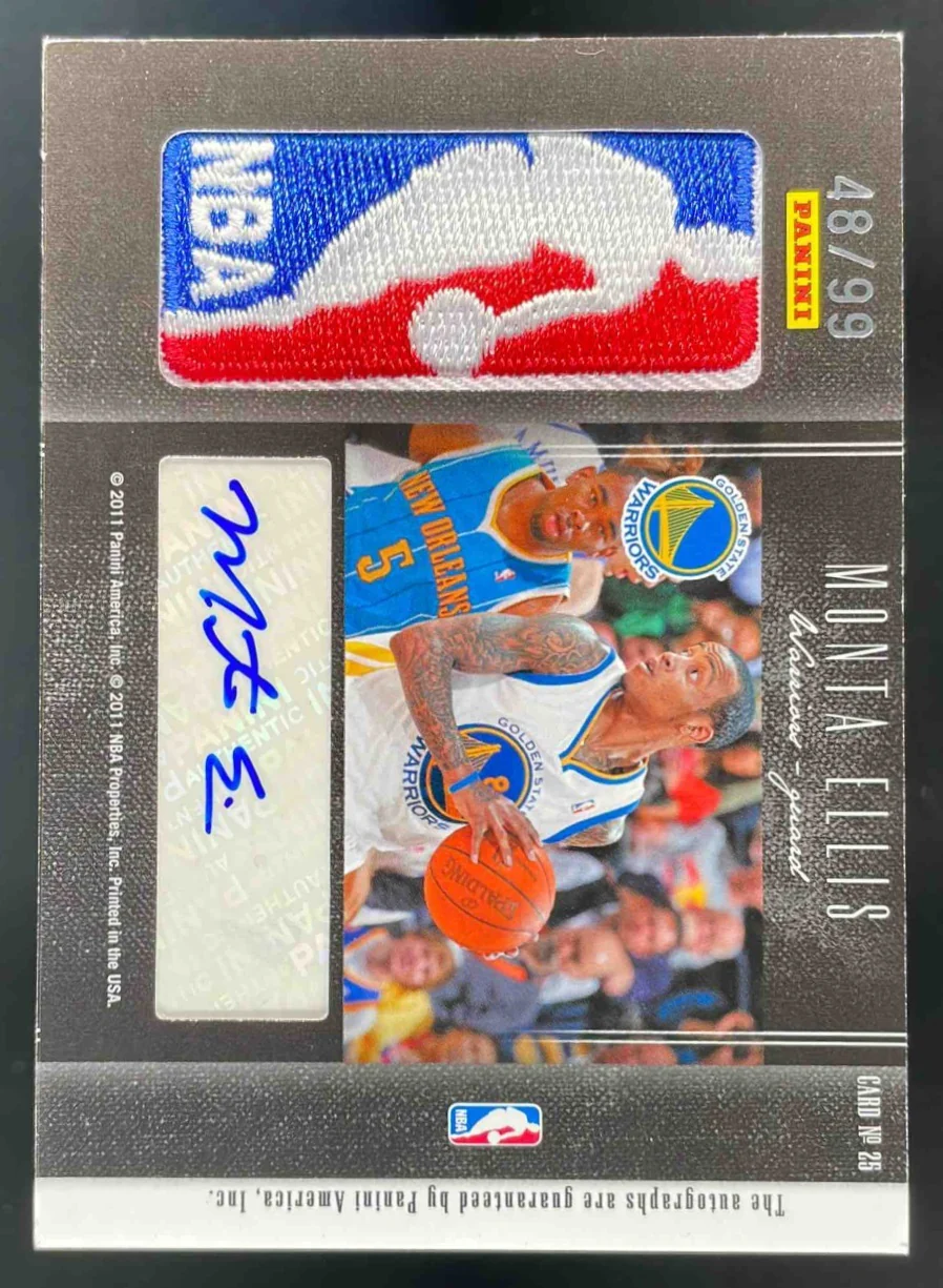 2010 Panini Elite Black Box Passing the Torch World B. Free Monta Ellis Auto /99 - Image 2