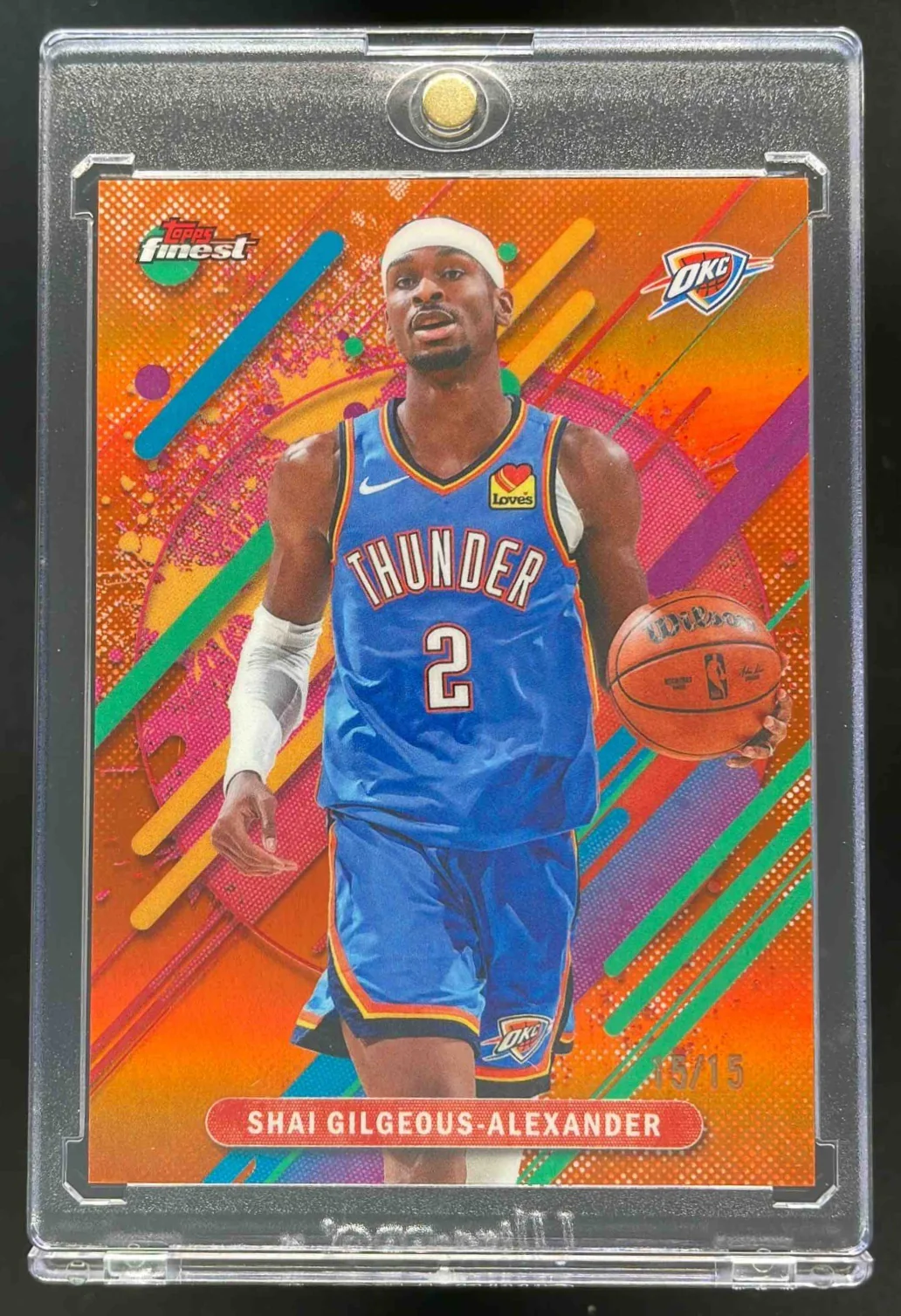 2025-26 Topps Finest Rare Orange Refractor #266 Shai Gilgeous-Alexander /15