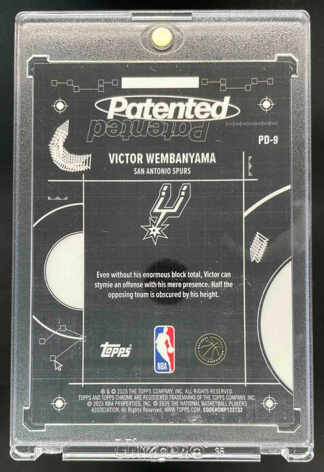 2025-26 Topps Chrome Patented #PD-9 Victor Wembanyama SSP - Image 2