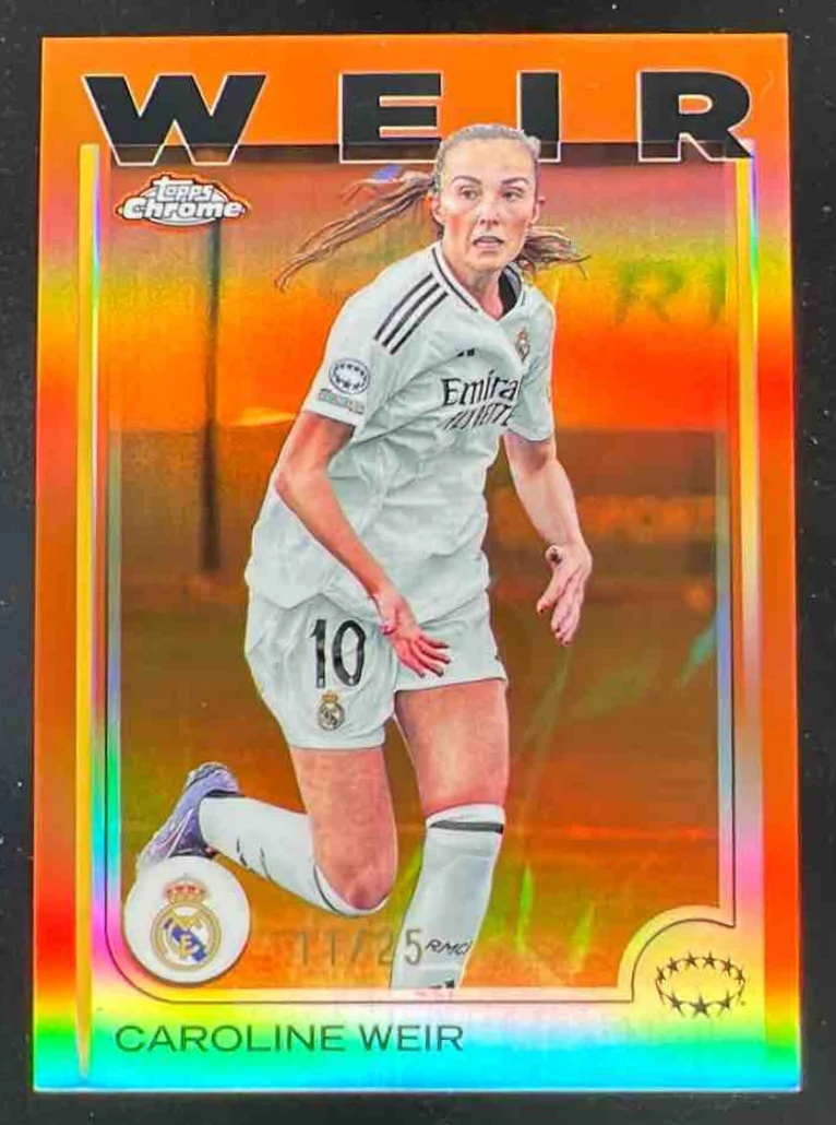 2024-25 Topps UEFA Women's Champions League Chrome Orange #17 Caroline Weir /25