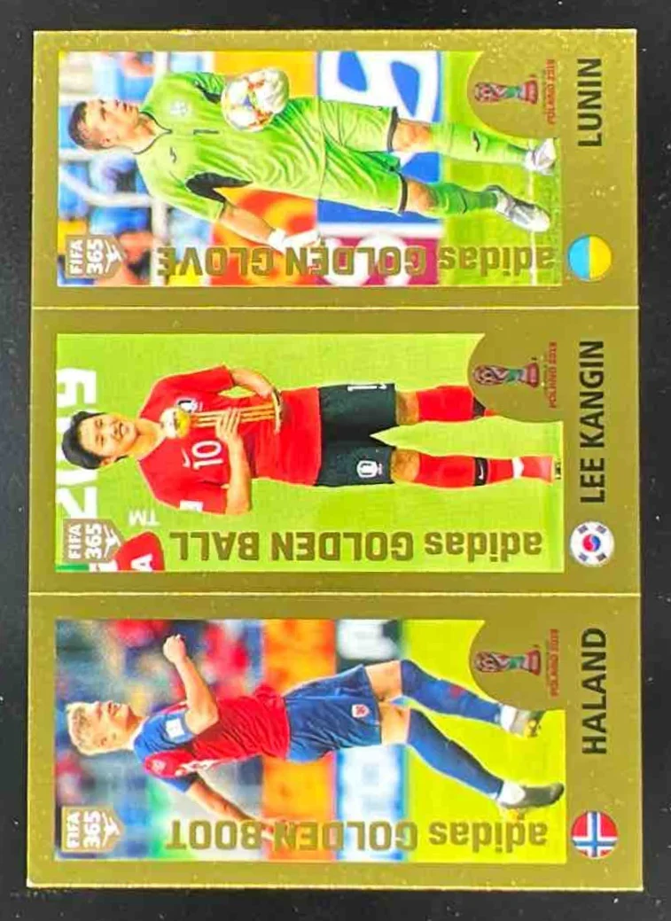 2020 Panini FIFA 365 Pink - 442 Sticker Version #421 Haland Lee Kangin Lunin GO