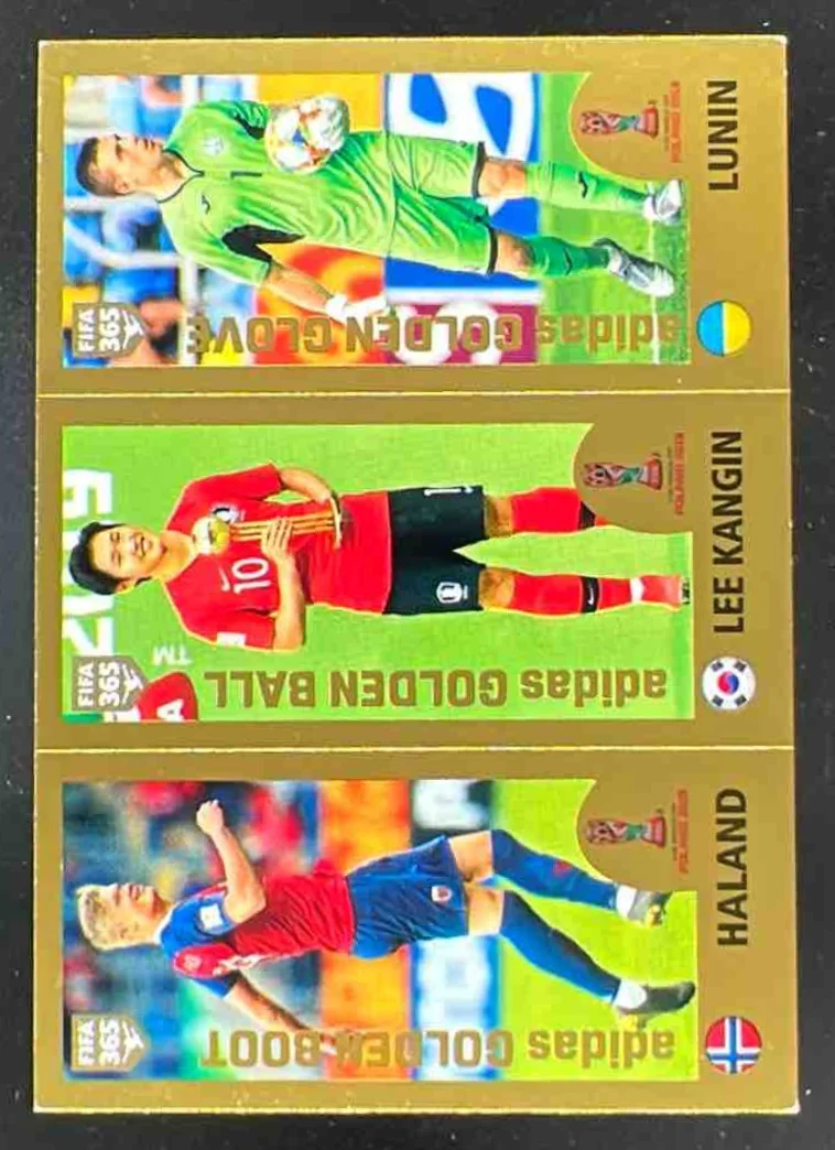 2020 Panini FIFA 365 Pink - 442 Sticker Version #421 Haland Lee Kangin Lunin GO