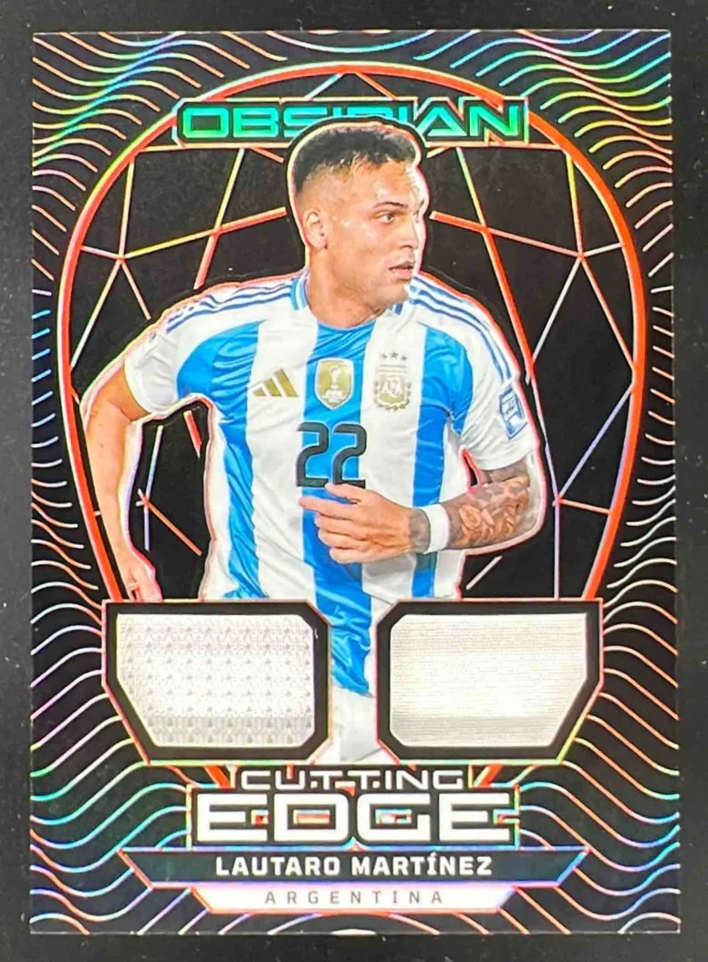 2024-25 Obsidian Cutting Edge Electric Etch Orange #CE-LM Lautaro Martinez /99