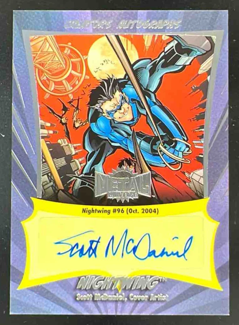 2025 Metal Universe Batman Creator Nightwing Scott McDaniel Nightwing Auto