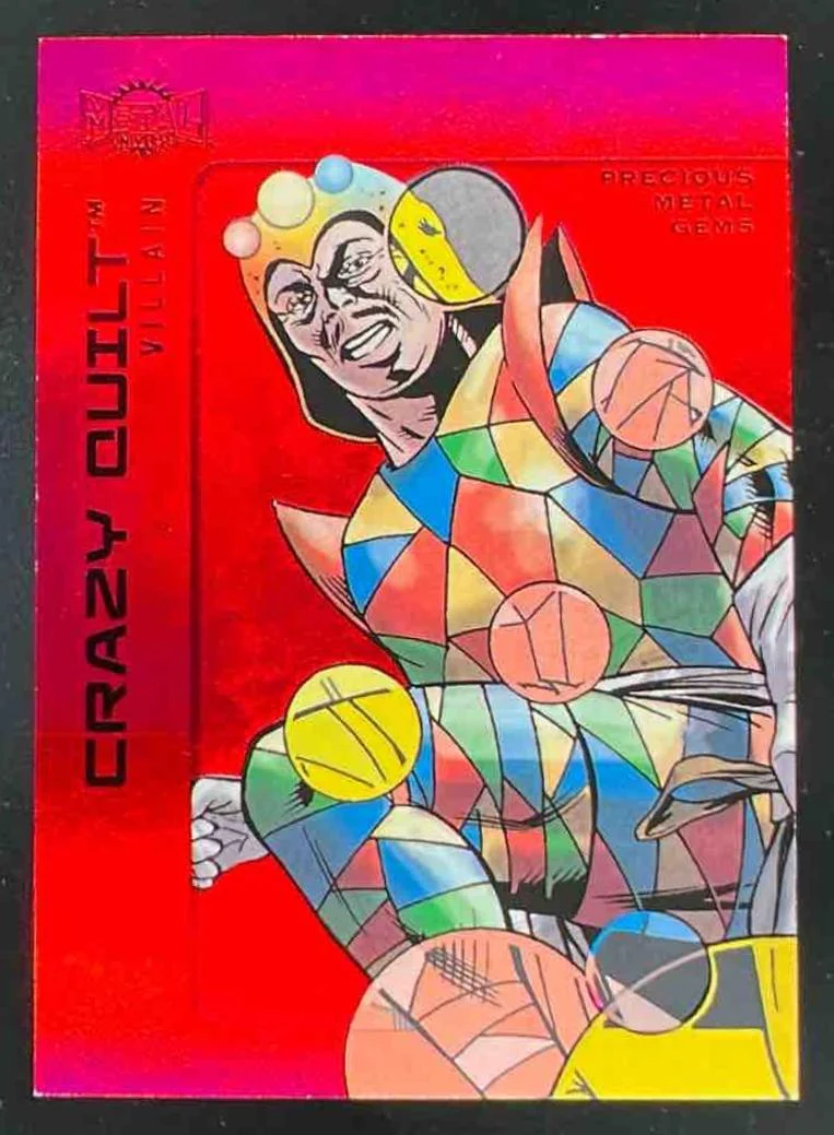 2025 Skybox Metal Universe Batman Precious Metal Gems Red #168 Crazy Quilt /100