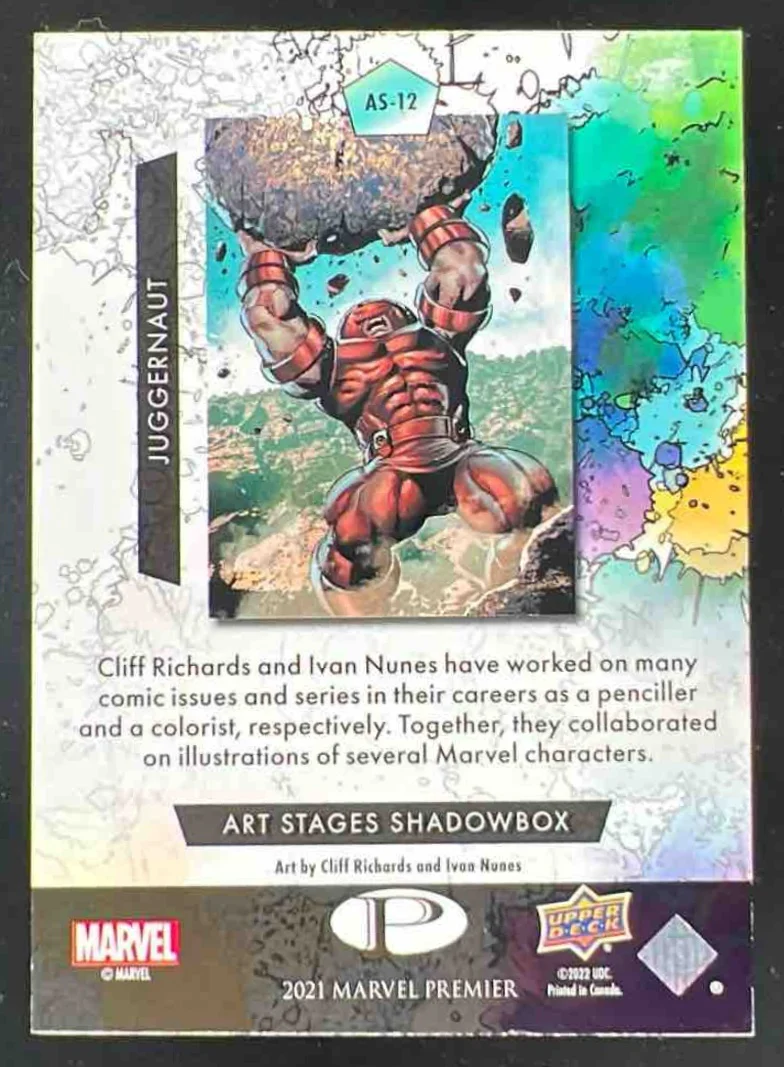 2023 Upper Deck Marvel Premier Art Stages Shadowbox #AS-12 Juggernaut - Image 2