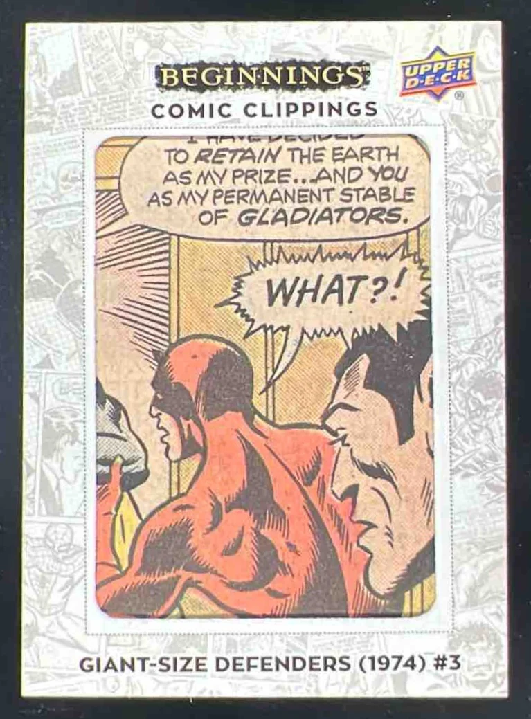 2024 Upper Deck Marvel Beginnings Cosmic Clippings Giant-Size Defenders