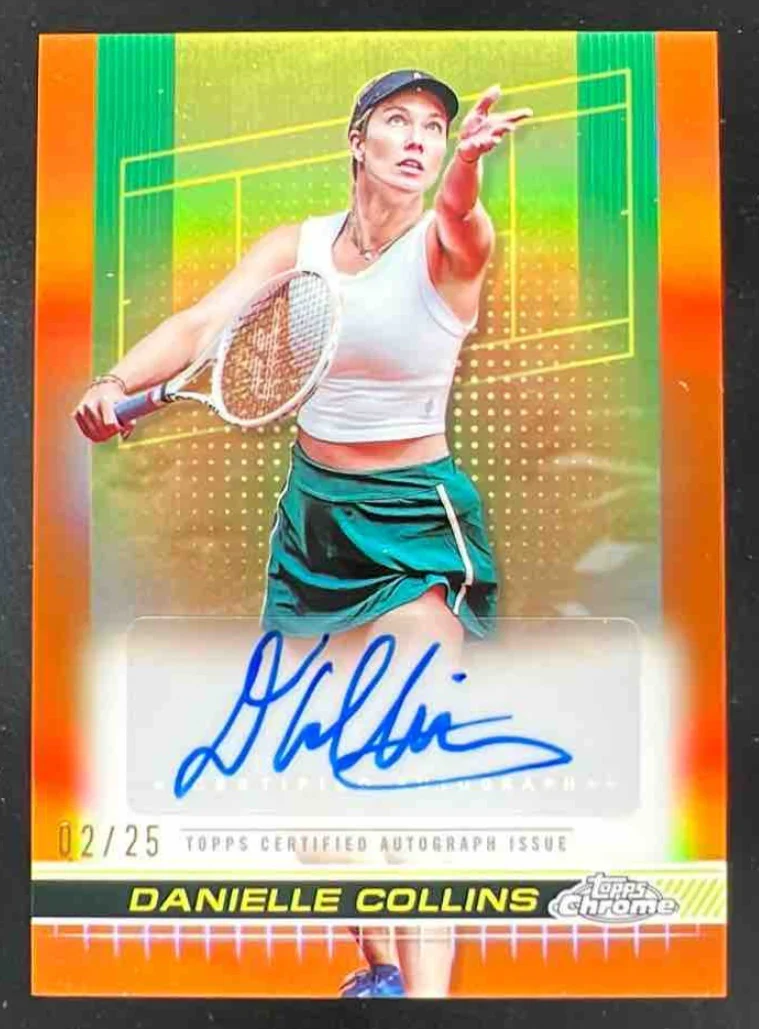 2024 Topps Chrome Autograph Orange Refractor #TCA-DCS Danielle Collins Auto /25
