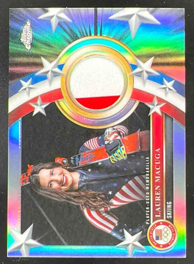 2026 Topps Chrome U.S. Winter Olympic Team USA Memorabilia Pieces Lauren Macuga
